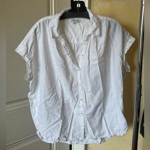 🚨available until end of August - Madewell white boxy short-sleeve button down